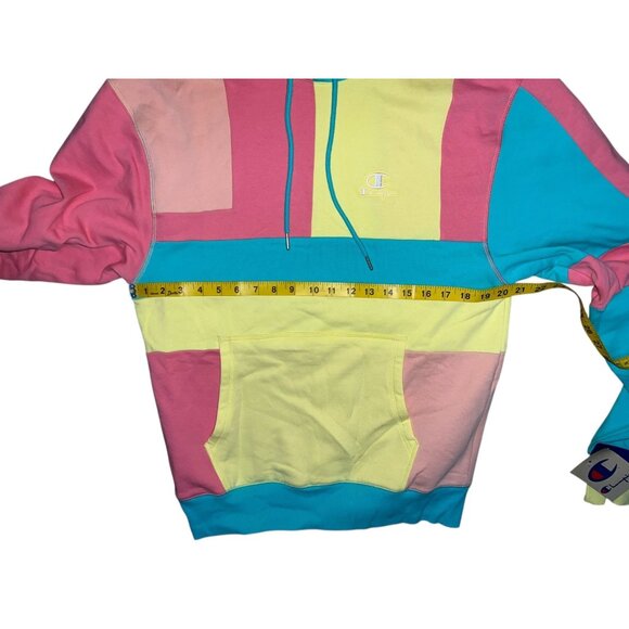 Champion Power Blend Long Sleeve Warm Hoodie Sweatshirt Sz Small Multi Color Kan - Picture 7 of 16